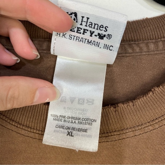 Harley Davidson Alefs Wichita Kansas Graphic Tee Short Sleeve Brown Top - Picture 6 of 6